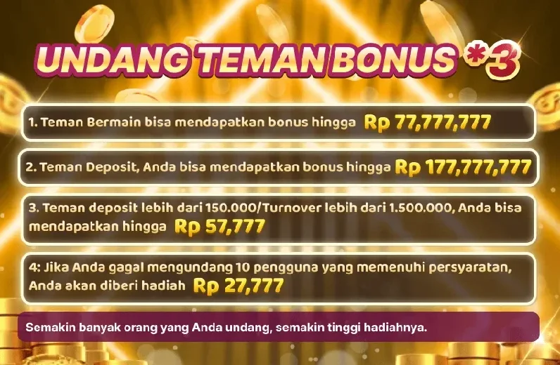 UNDANG TEMAN BONUS *3